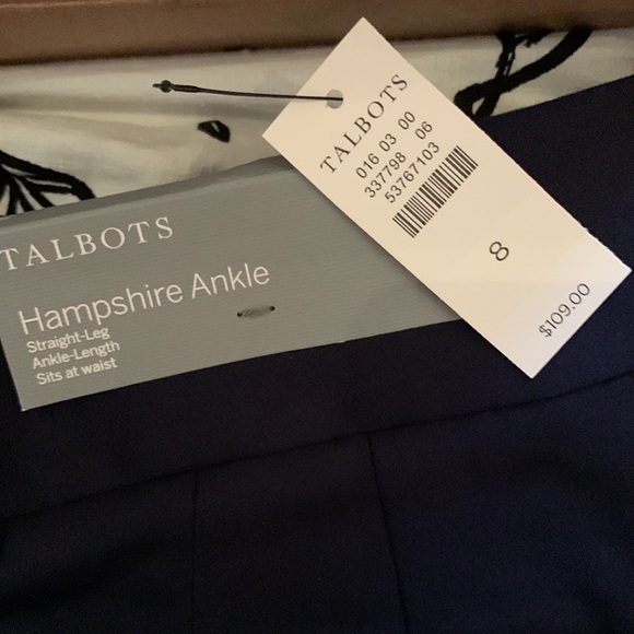 Talbots ankle pants, new with tags, comfortable, cotton with a bit of stretch. - Picture 3 of 5